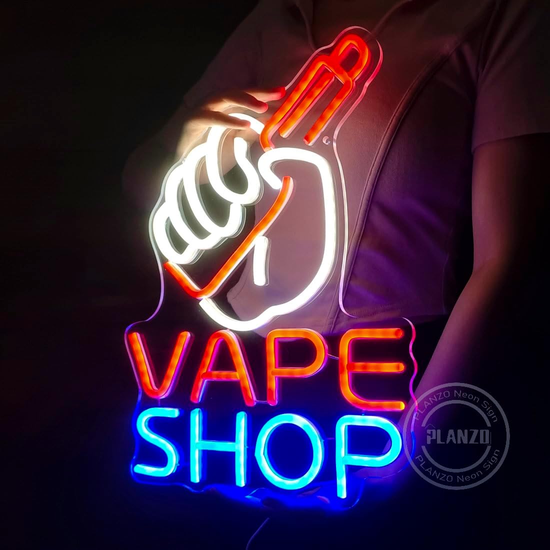 Неоновая вывеска для магазина  – обзор и цена Vaping Shop